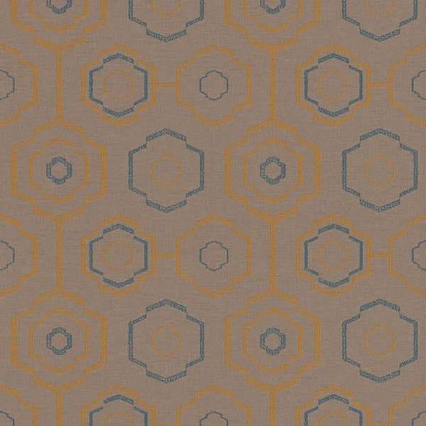 Grafiskt Tapet M1-No.2911 Non-woven Tapet Orange Blå Geometrisk