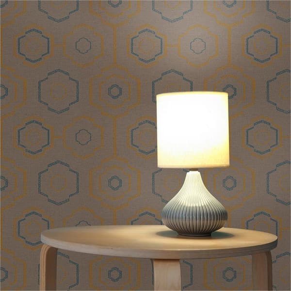 Grafiskt Tapet M1-No.2911 Non-woven Tapet Orange Blå Geometrisk