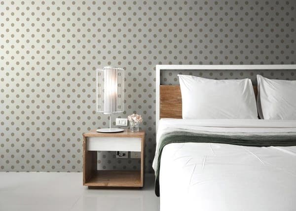 Tapet Prickar Cirklar Carmela M1-No.2793 Beige med Geometriska Mönster