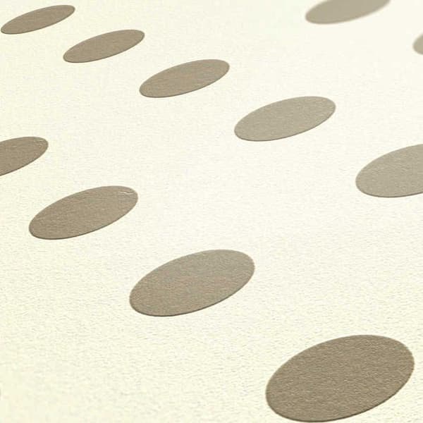 Tapet Prickar Cirklar Carmela M1-No.2793 Beige med Geometriska Mönster