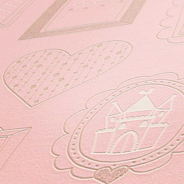 Tapet Barnrum M1-No.2859 Rosa Tapet Ungdom Bilder Djur