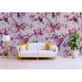 Miniatyrbild 3 av 3: Fåglar Fototapet M1-No.60686 - Tadessi - Digitaltryck - Rosa - Blå - Blommor