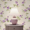 Miniatyrbild 1 av 4: Blomtapet Carlos M1-No.2530 | Non-woven tapet | Lila | Grön | Blommig | Klassisk