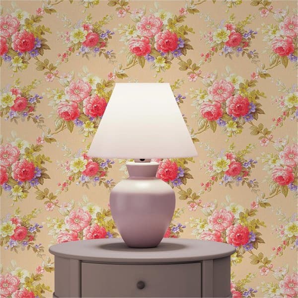 Tapet Blommor Carlos M1-No.2550 Färgglad Röd Blommig Klassisk