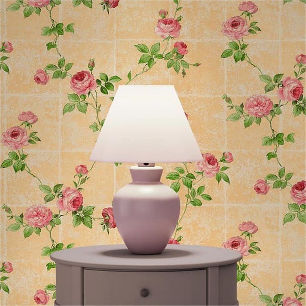 Tapet Blommor Carlos M1-No.2531 Ros Grön Floral Klassisk