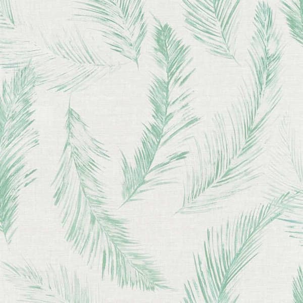 Papperstapet Boho Chic M1-No.2611 Grön Etniskt Papperstapet Fjädrar