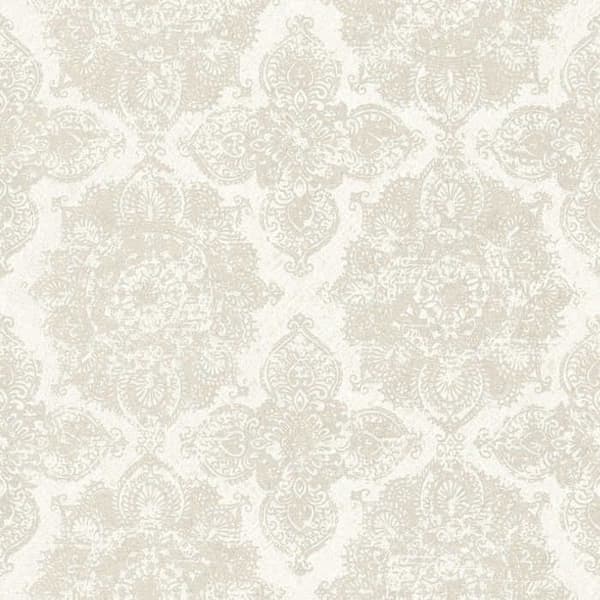 Barocktapet Alessia M1-No.2685 Beige Silver Klassisk Barock Ornament