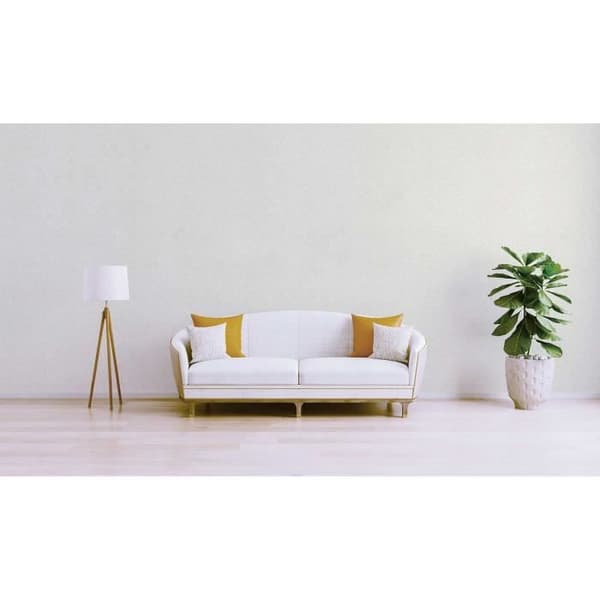 Enfärgad tapet M1-No.2687 | Non-woven tapet | Grädde | Unicolor