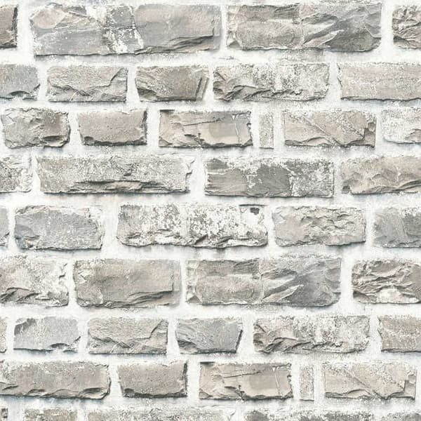 Tapet Pierre Luano M1-No.2635 Taupe Grå Sten Mur Tegel
