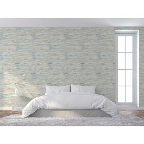 Pepe randig tapet M1-No.2573 | Non-woven tapet | Blå | Vågig tapet | Maritim