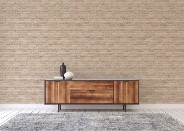 Papier Vägg Pierre Luano M1-No.2593 Beige Sten Mur Tegel Rustik