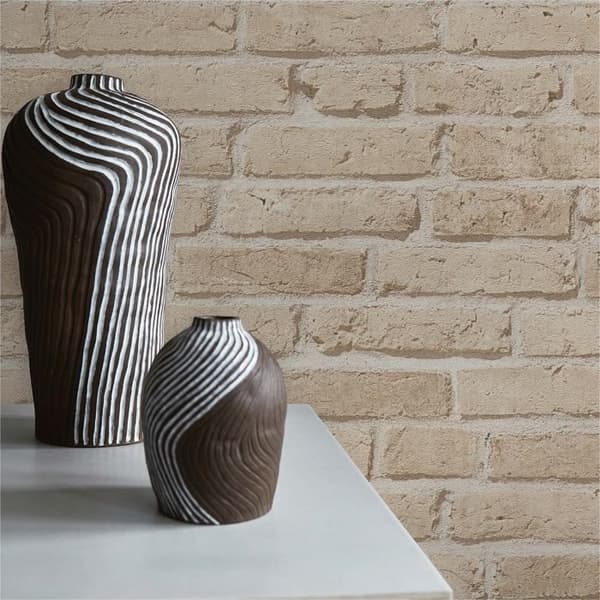 Papier Vägg Pierre Luano M1-No.2593 Beige Sten Mur Tegel Rustik