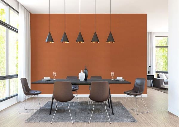 Enfärgad Tapet M1-No.3896 Non-woven Tapet Orange Enfärgad Tapet