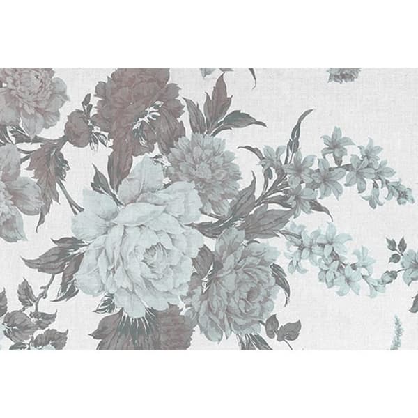 Tapet blommor M1-No.60130 digitaltryck grön vit natur rosor blommig