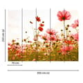 Miniatyrbild 1 av 3: Papper tapet blommor M1-No.60412 digitaltryck rosa grön natur vallmo