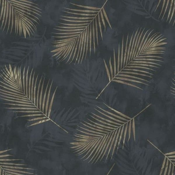 Non-woven tapet 02579-40 Tapet Blommor Blommig 0,53 x 10,05 m Erismann GMK - Fashion For Walls Svart
