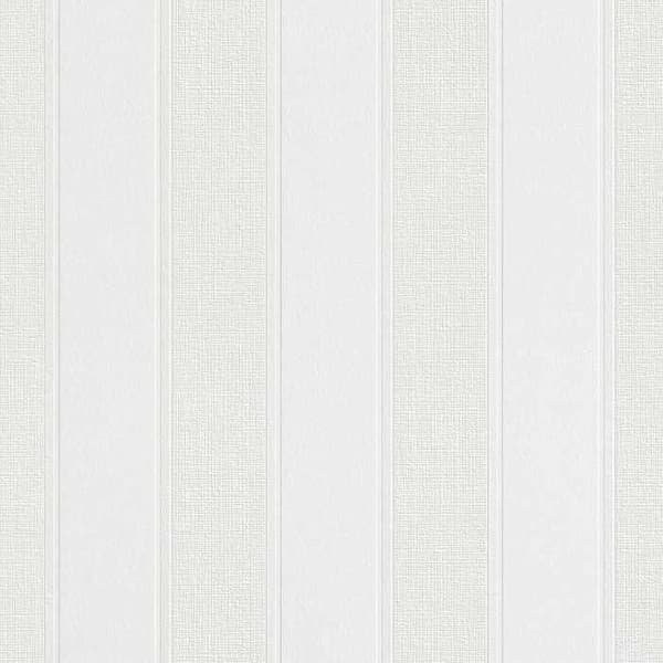 Rasch Wallton 2020 141801 non-vävd tapet med ränder 0.53 m x 10.05 m vit