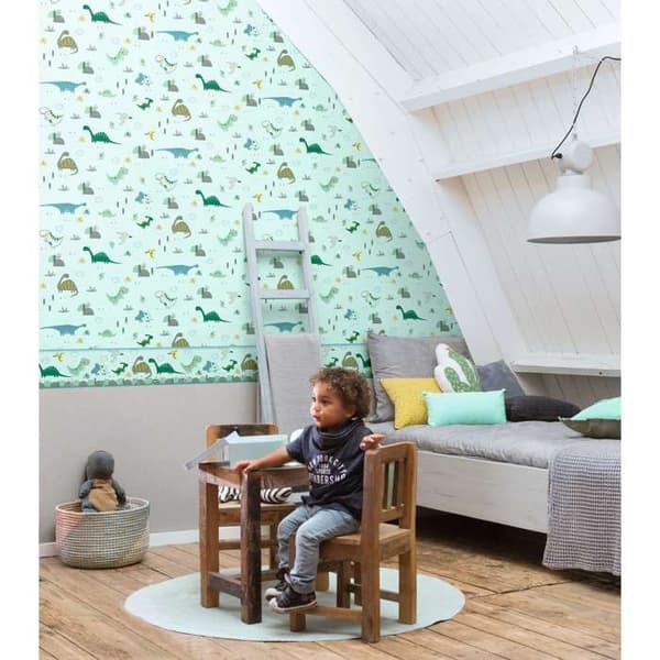 Rasch Bambino XVIII 248852 väggfris tapet papper 0.17 m x 0.5 m grön