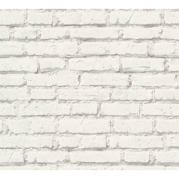 Tapet "White Bricks" - Vit - 10 x 0,53 m