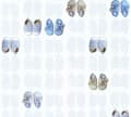 Miniatyrbild 1 av 4: Farandole de Chaussons Tapet Blå 10 ml x 0,53 m