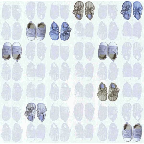 Farandole de Chaussons Tapet Blå 10 ml x 0,53 m