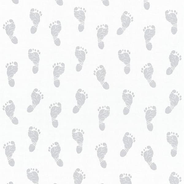 Little Petons Ecru Silver Tapet - HOME MAISON - Barnmönster - 10 ml x 0,53 m