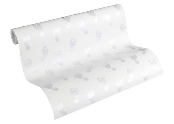 Little Petons Ecru Silver Tapet - HOME MAISON - Barnmönster - 10 ml x 0,53 m