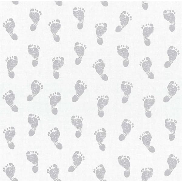 Little Petons Ecru Silver Tapet - HOME MAISON - Barnmönster - 10 ml x 0,53 m