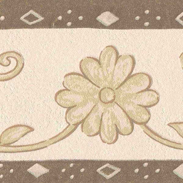 Tapet - Endast kanter - 8 - 5,00 m x 0,13 m - Beige - Enfärgad - Inomhus