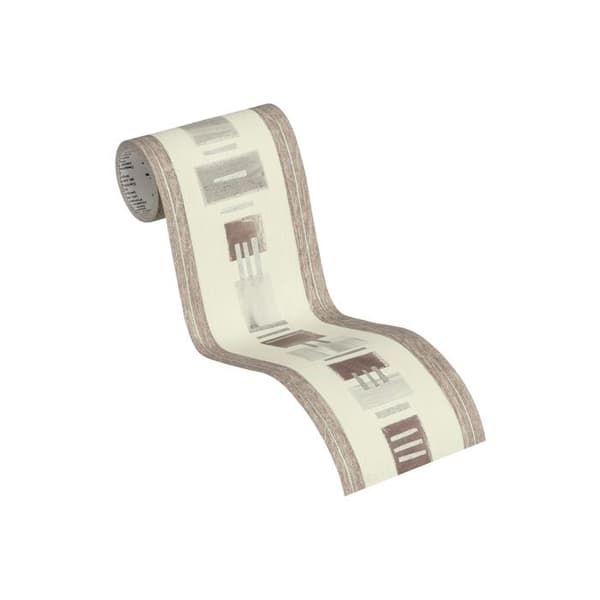 Tapet - Endast kanter - Väggfris 8 - 5,00 m x 0,13 m - Beige - Vinyl