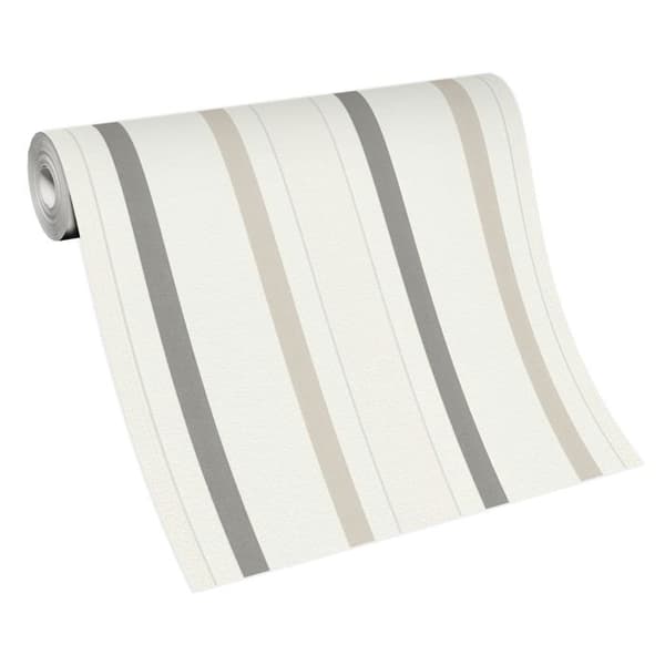 Erismann Summer Beat 542902 non-woven tapet med ränder 0.53 m x 10.05 m beige