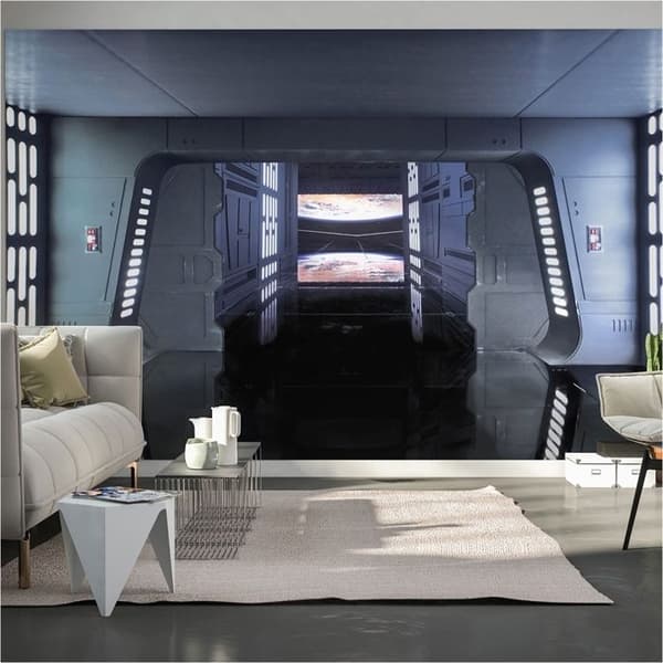 Panoramisk non-woven tapet Rogue One: A Star Wars Story The Death Star - Star Wars 400X250CM