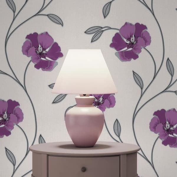 Florentin blomtapet M1-No.2083 | Tapeter | Lila | Grå | Blommig