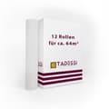 Miniatyrbild 4 av 6: TADESSI tapet återvinningsbar non-woven tapet vit enhetlig fin struktur 1 kartong 12 rullar TA-01-03940
