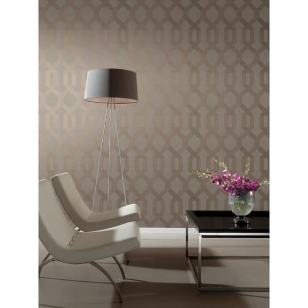 York Wallcoverings | Svart och vitt | Y6221201 | Non-woven | Geometrisk | 0,53 x 10 m | Beige | Guld