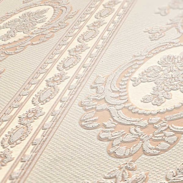 Barocktapet M1-No.1998 Tapet i crème papper Klassisk Ornament
