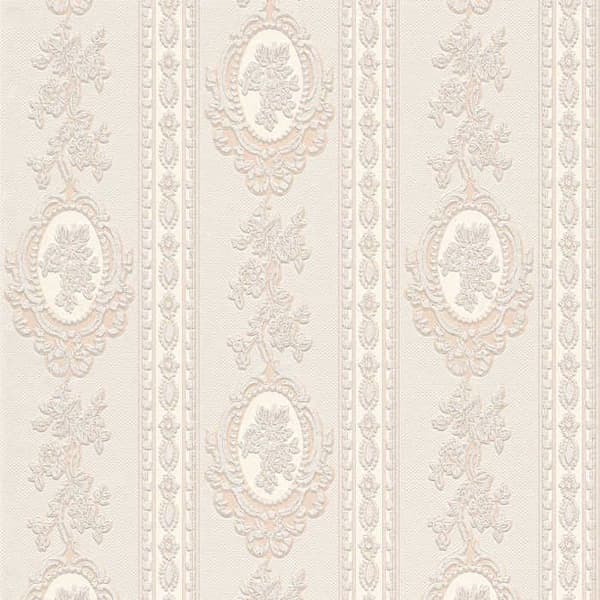 Barocktapet M1-No.1998 Tapet i crème papper Klassisk Ornament