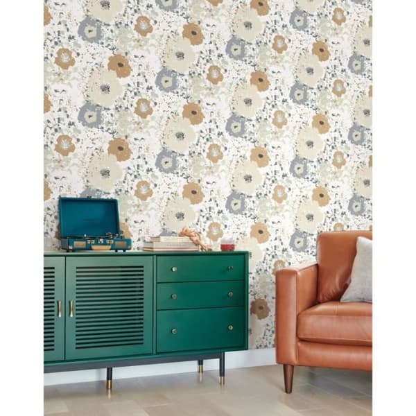 York Wallcoverings | Svart och vitt | CE4011 | Non-woven | Abstrakt | 0,53 x 10 m | Beige | Grå