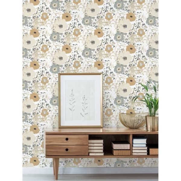York Wallcoverings | Svart och vitt | CE4011 | Non-woven | Abstrakt | 0,53 x 10 m | Beige | Grå