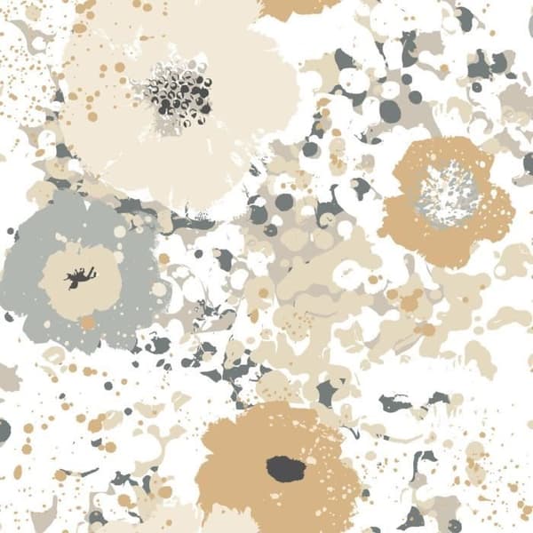 York Wallcoverings | Svart och vitt | CE4011 | Non-woven | Abstrakt | 0,53 x 10 m | Beige | Grå