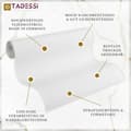 Miniatyrbild 4 av 6: TADESSI tapet av återvinningsbart non-woven vit enhetlig struktur rutnät 1 rulle TA-01-03931_1
