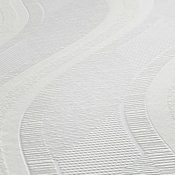 Enfärgad tapet M1-No.2058 Non-woven tapet Vit enfärgad tapet