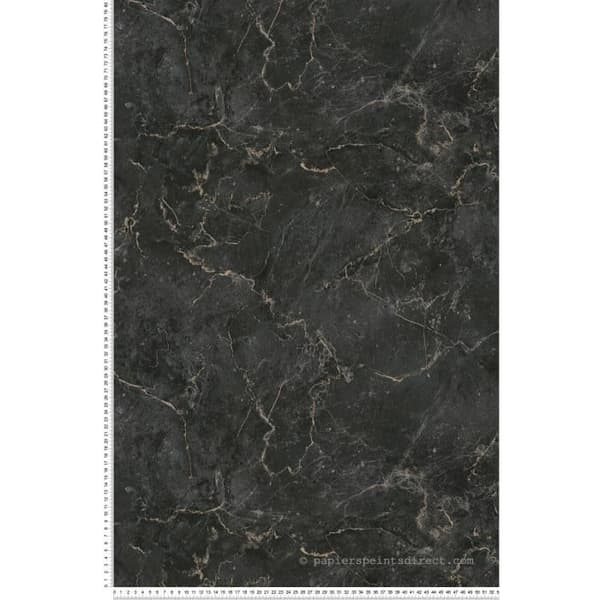 Tapet - Förändring är bra - MC-37991-1 - Vinyltapet - Trompe l'oeil-mönster - Svart och guld