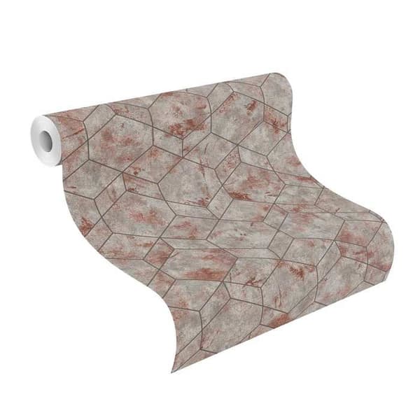 Rasch Andy Vägg 649628 non-woven papper 3D 53cm x 1005cm grå
