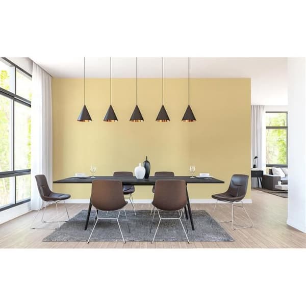Enfärgad tapet M1-No.1958 | Non-woven tapet | Gul | Unicolor
