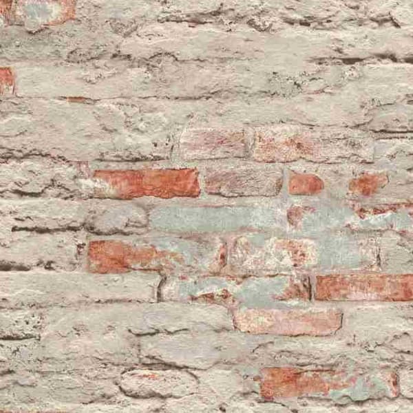 Rasch Andy Väv 649420 tapet non-woven sten tegel 53cm x 1005cm brun