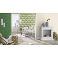Miniatyrbild 4 av 5: Rasch Mandalay 528862 non-woven tapet ensfärgad 0.53 m x 10.05 m grön