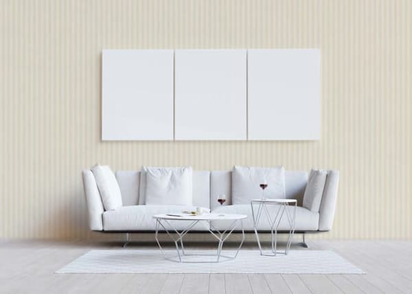 Tapet Ränder Romeo M1-No.48 Beige Kräm Tapet med klassiska ränder