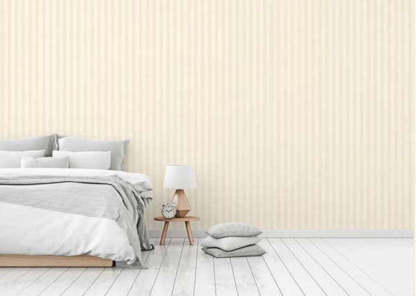 Tapet Ränder Romeo M1-No.48 Beige Kräm Tapet med klassiska ränder