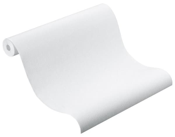 Rasch Selection 127805 enfodrad tapet en enhetlig 0.53 m x 10.05 m vit